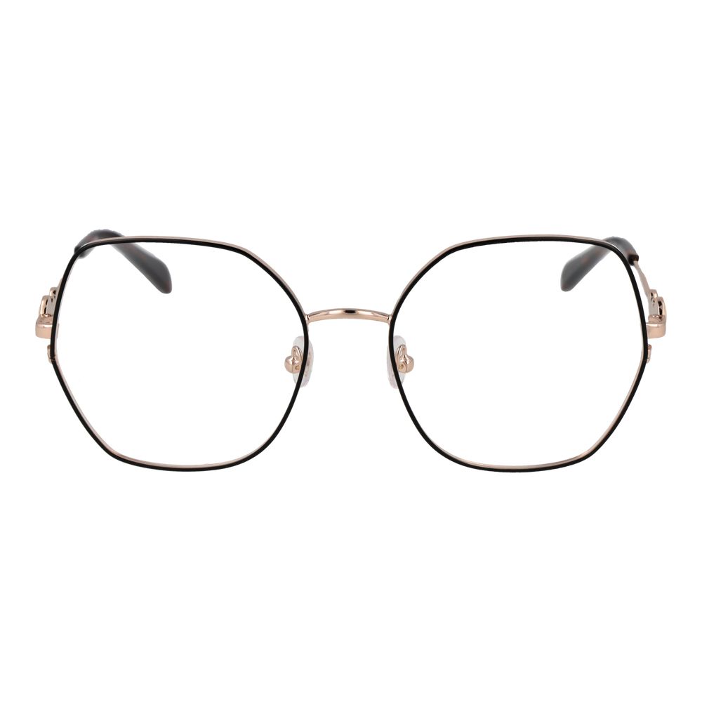 Eyeglasses Frames by Emilio Pucci for women in metal black features an refined silhouette, showcasing a sophisticated black coloured frame and refined full-frame frame design for a refined look.