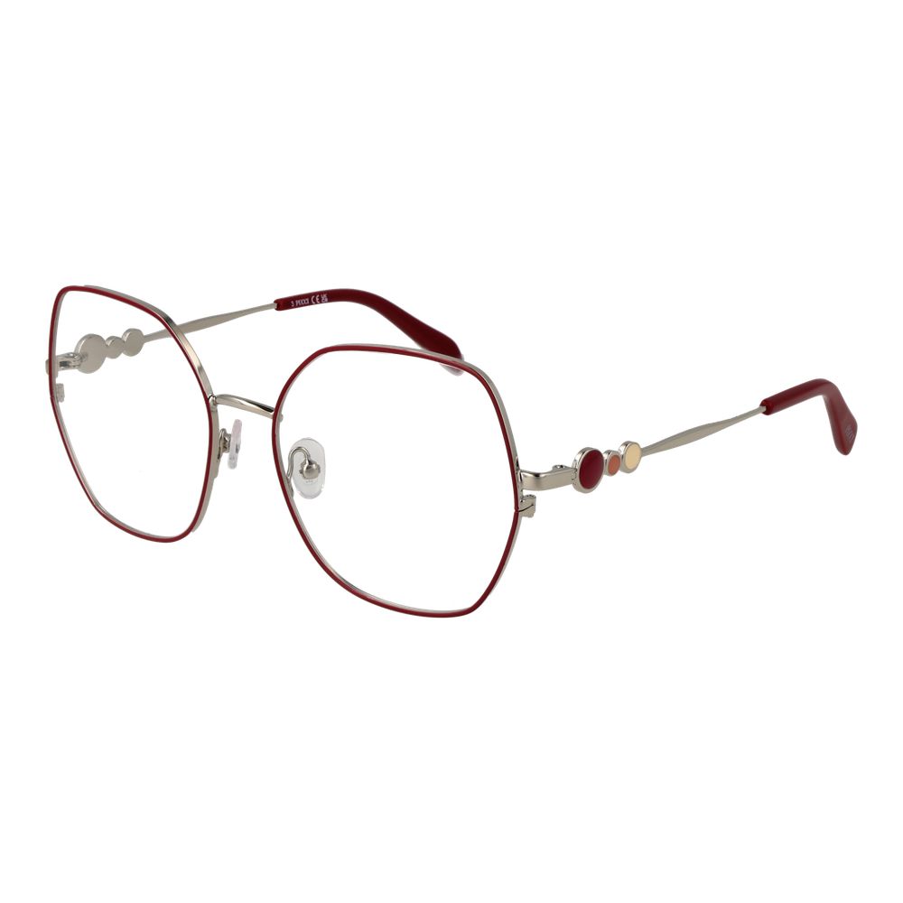 Eyeglasses Frames by Emilio Pucci for women in metal red features a refined silhouette, showcasing a refined red coloured frame and full-frame frame design for a sophisticated, premium look.