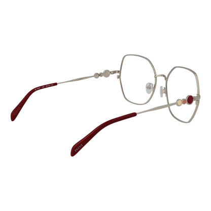Eyeglasses Frames by Emilio Pucci for women in metal red showcases a refined full-frame frame design with a refined red coloured frame finish for a refined and sophisticated look.