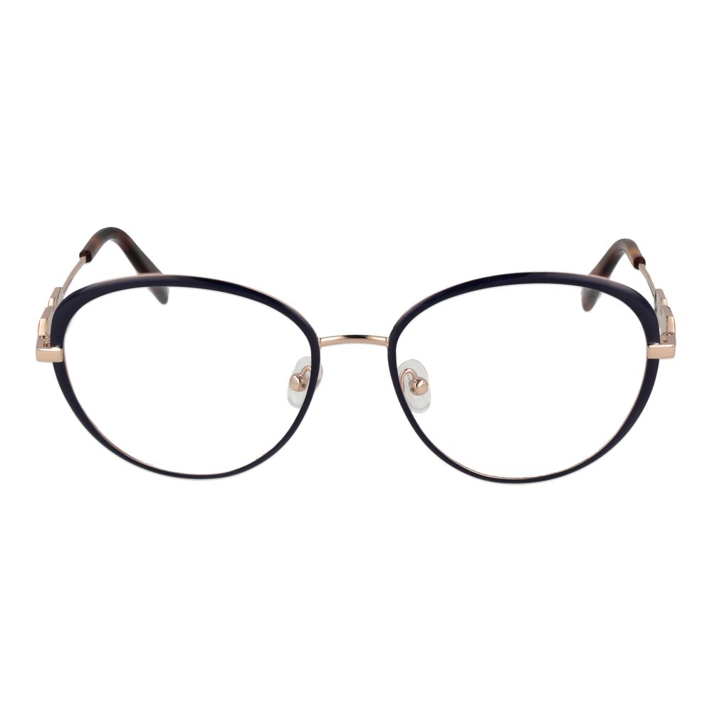 Eyeglasses Frames by Emilio Pucci for women in metal and blue showcases an refined full-frame frame design featuring a sophisticated blue coloured frame for an refined and refined aesthetic.