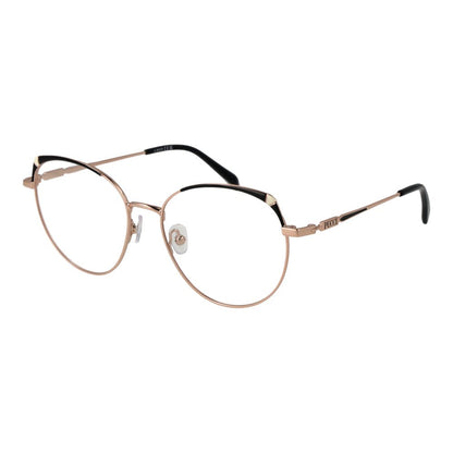 Eyeglasses Frames by Emilio Pucci for women in metal rose-gold features an refined silhouette, showcasing a sophisticated rose-gold coloured frame and refined full-frame frame design for a refined look.