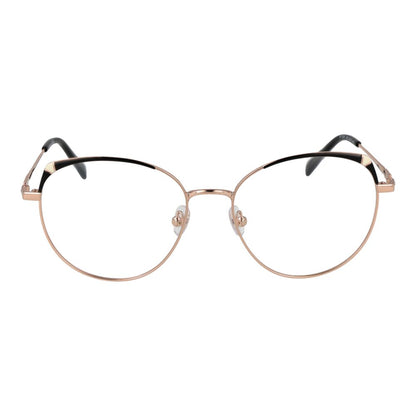 Eyeglasses Frames by Emilio Pucci for women in metal and rose-gold showcases an refined full-frame frame design featuring a sophisticated rose-gold coloured frame for an refined and refined aesthetic.