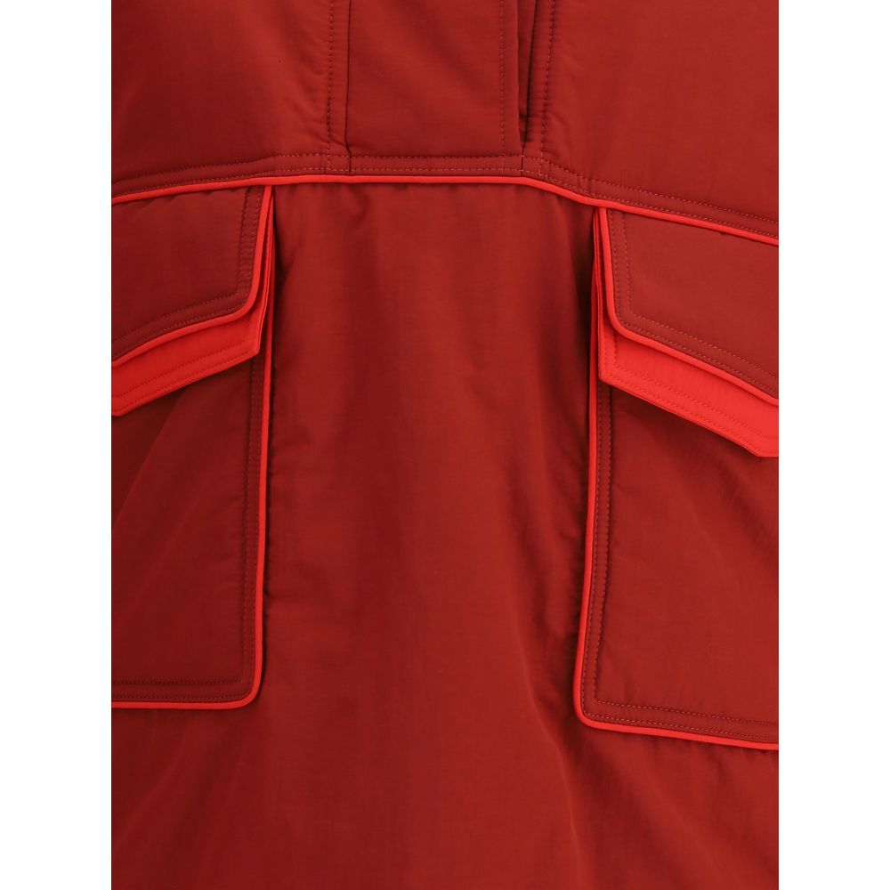 Hooded Jacket by MARBELL for women in cashmere viscose red features a smart silhouette, perfectly accentuated by its unique and functional pockets & hooded for a smart finish.