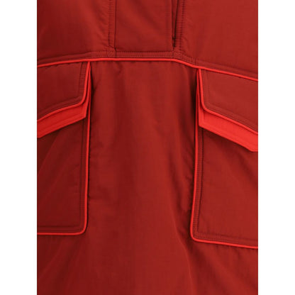 Hooded Jacket by MARBELL for women in cashmere viscose red features a smart silhouette, perfectly accentuated by its unique and functional pockets & hooded for a smart finish.