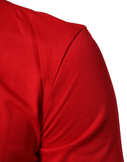 Dolce & Gabbana Red Goodluck 2023 Cotton Crew Neck T-shirt