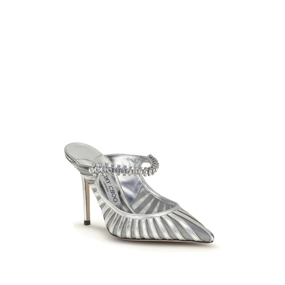 High-Heel Pumps Heels by Jimmy Choo for women in leather & crystal silver features a effortless chic silhouette, showcasing the Women's Leather & Crystal High-Heel Pumps Heels design with a effortless chic high-heel and for a effortless chic finish.