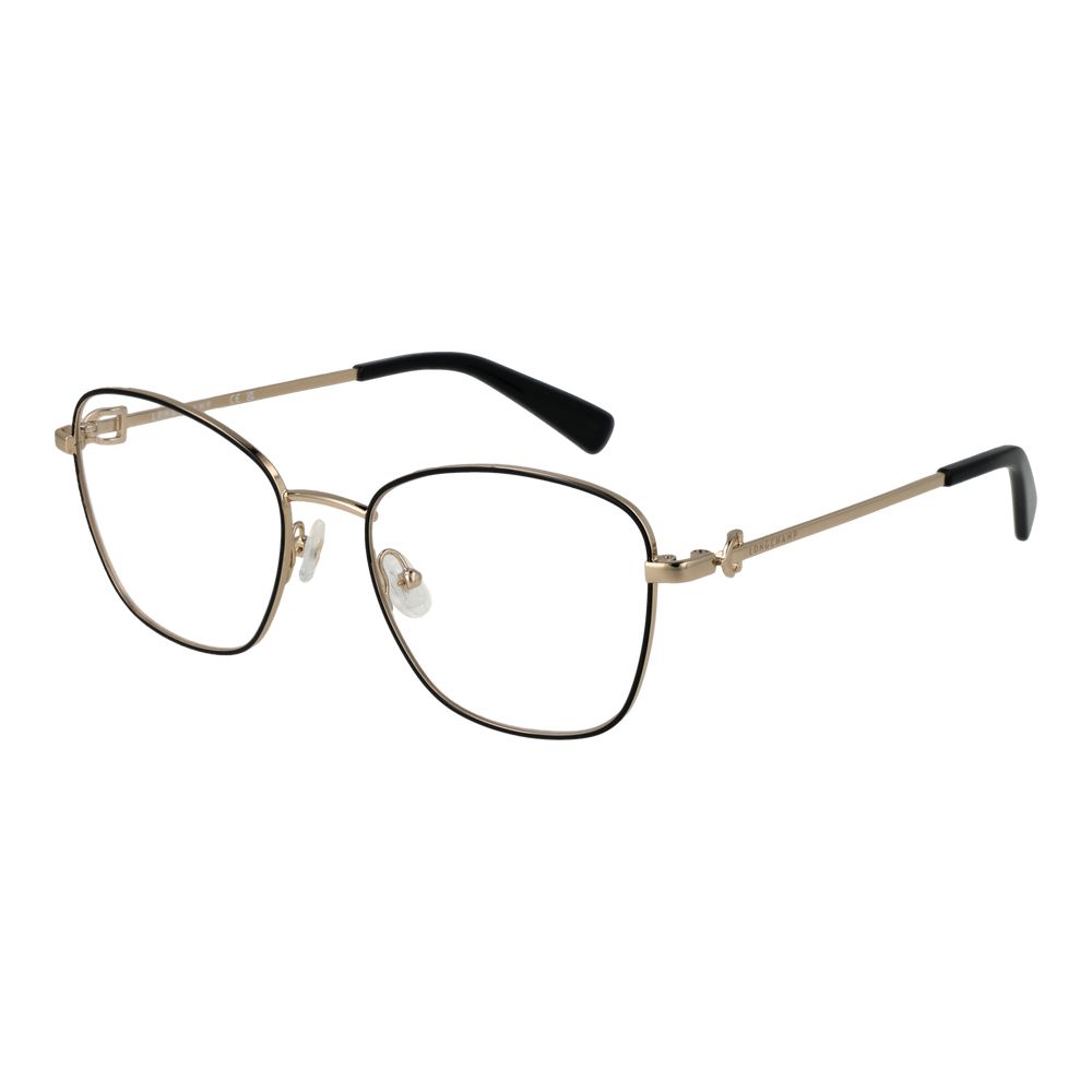 Eyeglasses Frames by Longchamp for women in metal black showcases a refined full-frame frame design with a refined black coloured frame finish for a refined and sophisticated look.