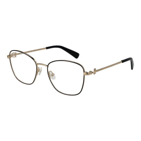 Eyeglasses Frames by Longchamp for women in metal black showcases a refined full-frame frame design with a refined black coloured frame finish for a refined and sophisticated look.