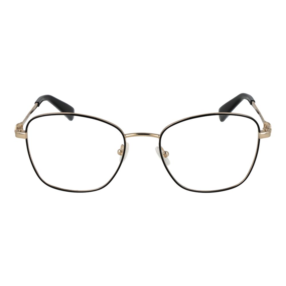 Eyeglasses Frames by Longchamp for women in metal black features an refined silhouette, showcasing a sophisticated black coloured frame and refined full-frame frame design for a refined look.