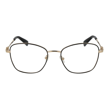 Eyeglasses Frames by Longchamp for women in metal black features an refined silhouette, showcasing a sophisticated black coloured frame and refined full-frame frame design for a refined look.