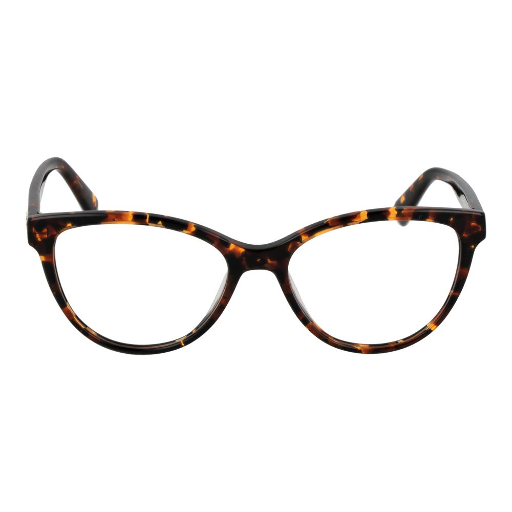 Eyeglasses Frames by Longchamp for women in acetate brown showcases a reflective silhouette, artfully incorporating a sophisticated brown coloured frame with a distinct full-frame frame design.