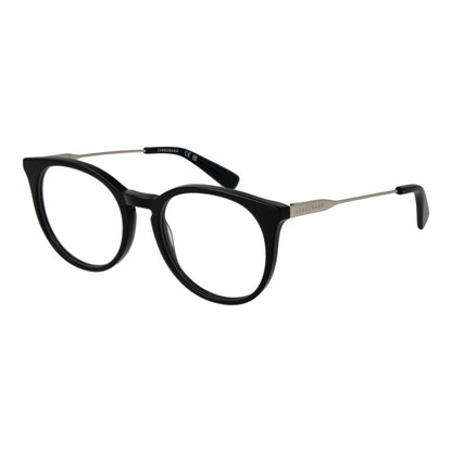 Eyeglasses Frames by Longchamp for women in metal black showcases a refined full-frame frame design with a refined black coloured frame finish for a refined and sophisticated look.