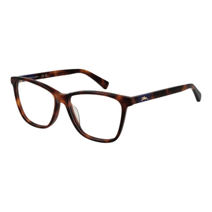 Eyeglasses Frames by Longchamp for women in acetate brown showcases a refined full-frame frame design with a refined brown coloured frame finish for a refined and sophisticated look.