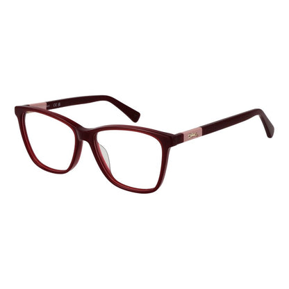 Eyeglasses Frames by Longchamp for women in acetate red features an refined silhouette, showcasing a sophisticated red coloured frame and refined full-frame frame design for a refined look.