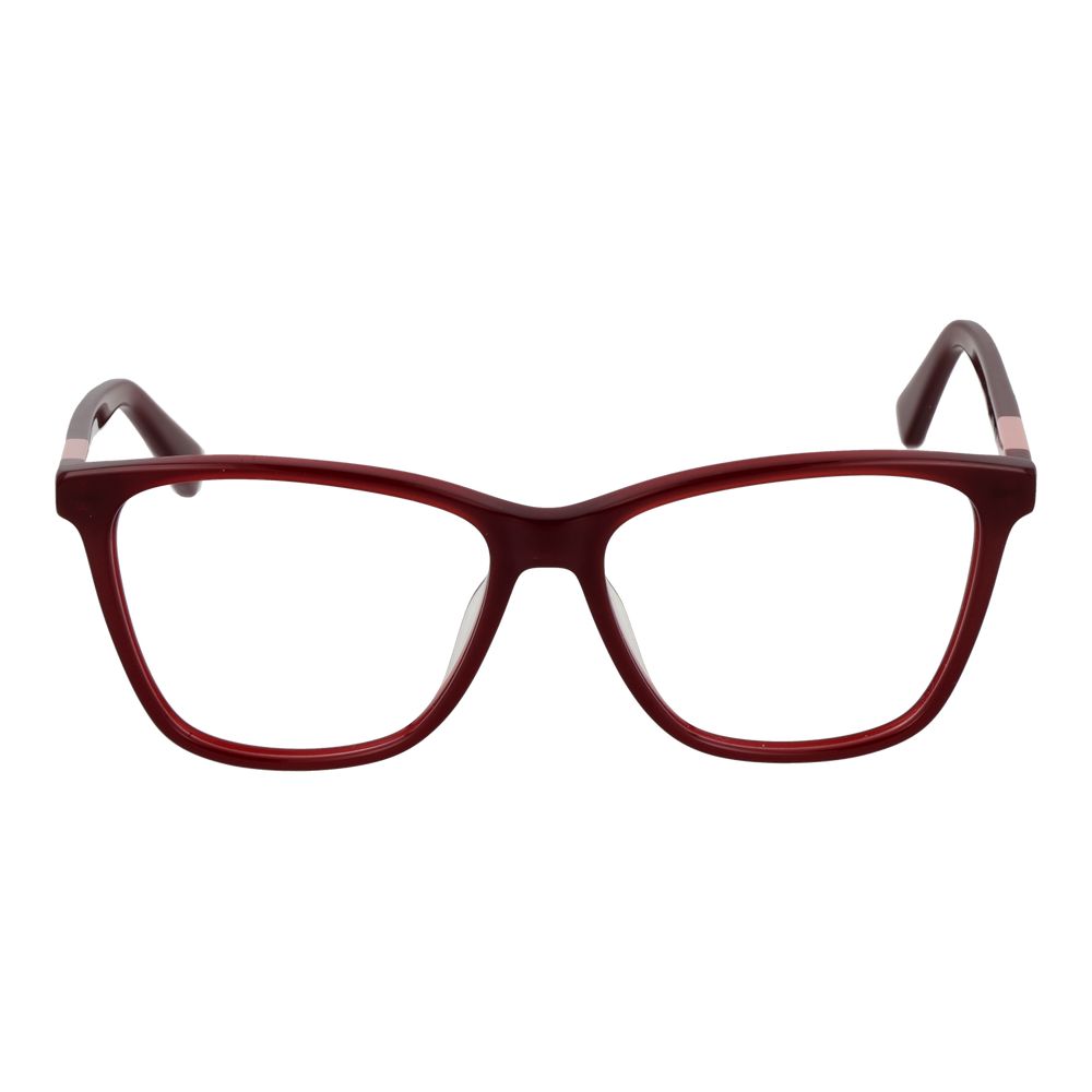 Eyeglasses Frames by Longchamp for women in acetate and red showcases an refined full-frame frame design featuring a sophisticated red coloured frame for an refined and refined aesthetic.