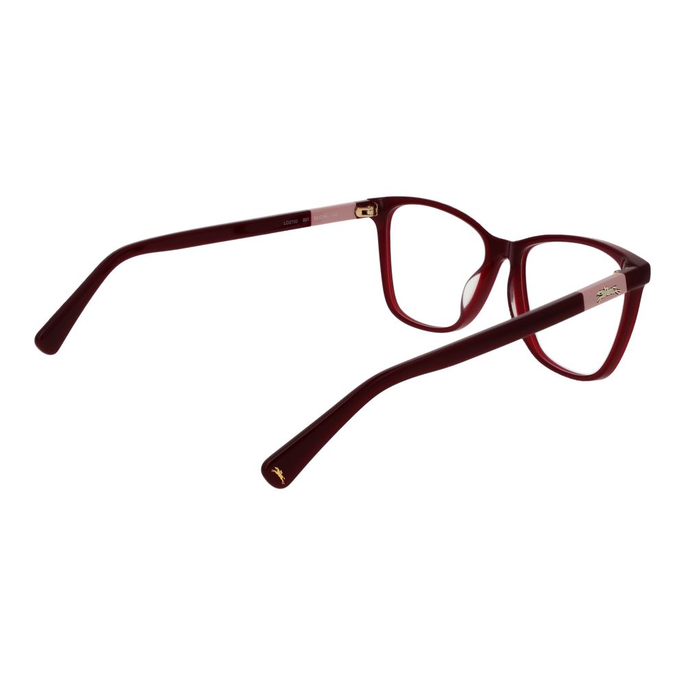 Eyeglasses Frames by Longchamp for women in acetate and red showcases a refined silhouette, detailed with a red coloured frame finish and a sophisticated full-frame frame design.