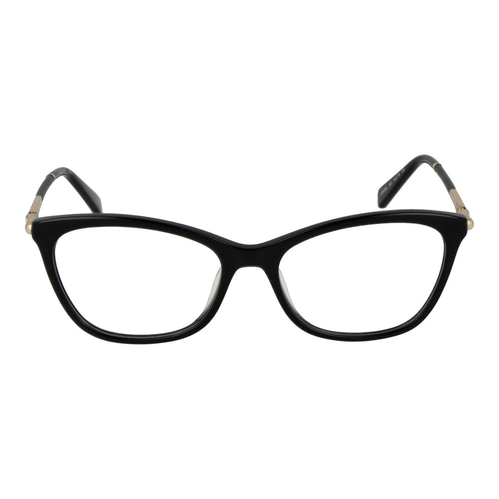 Eyeglasses Frames by Longchamp for women in plastic and black showcases an refined full-frame frame design featuring a sophisticated black coloured frame for an refined and refined aesthetic.