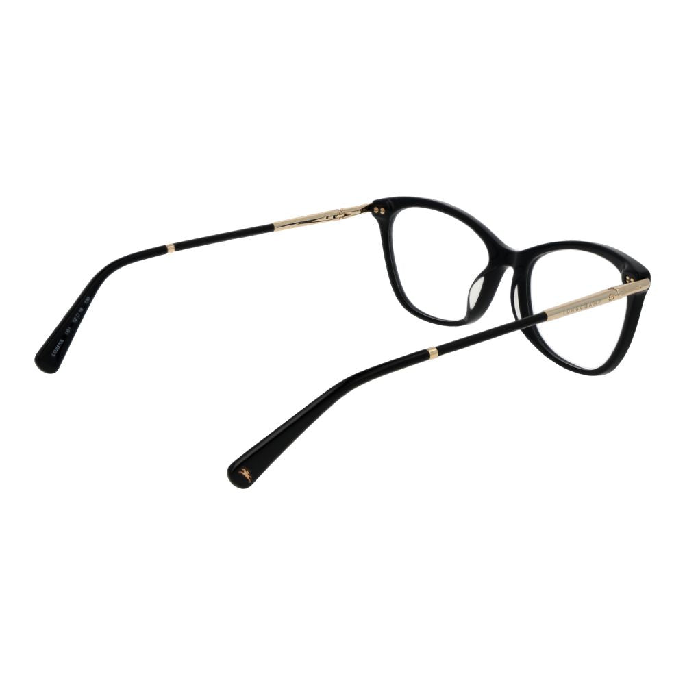 Eyeglasses Frames by Longchamp for women in plastic black features an refined silhouette, showcasing the refined black coloured frame and sophisticated full-frame frame design.