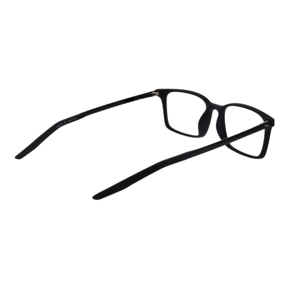 Eyeglasses Frames by Nike for unisex in plastic black features an refined silhouette, showcasing the refined black coloured frame and sophisticated full-frame frame design.