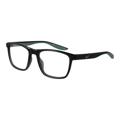 Eyeglasses Frames by Nike for unisex in stainless steel gray features an refined silhouette, showcasing a sophisticated black coloured frame and refined full-frame frame design for a refined look.