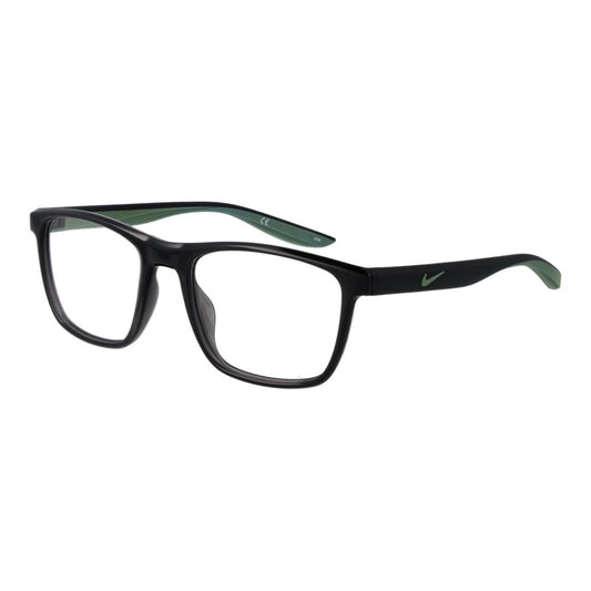 Eyeglasses Frames by Nike for unisex in stainless steel gray features an refined silhouette, showcasing a sophisticated black coloured frame and refined full-frame frame design for a refined look.