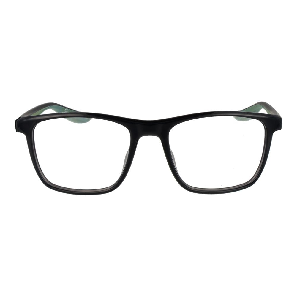 Eyeglasses Frames by Nike for unisex in stainless steel gray showcases a refined full-frame frame design with a refined black coloured frame finish for a refined and sophisticated look.