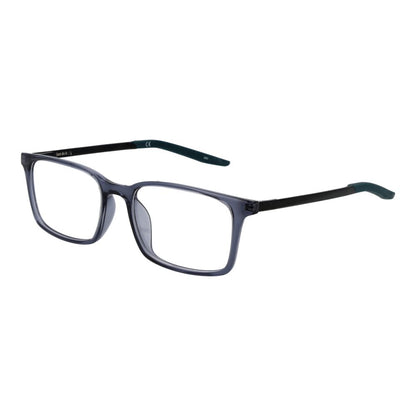 Eyeglasses Frames by Nike for unisex in plastic blue features an refined silhouette, showcasing the refined gray coloured frame and sophisticated full-frame frame design.