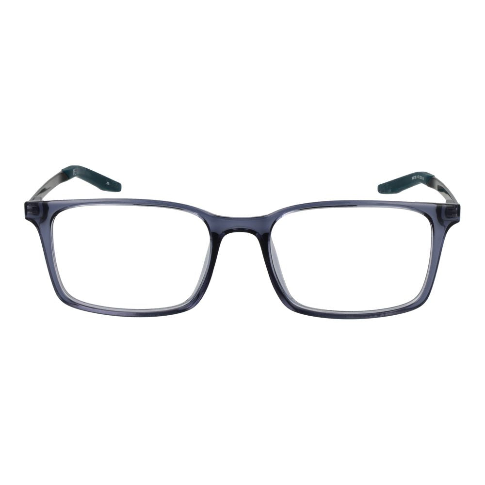Eyeglasses Frames by Nike for unisex in plastic blue features a refined silhouette, showcasing a refined gray coloured frame and full-frame frame design for a sophisticated, premium look.