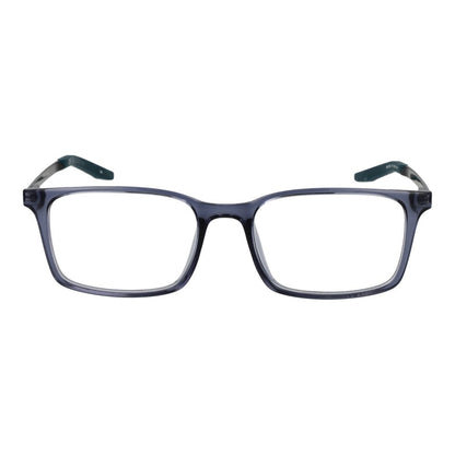 Eyeglasses Frames by Nike for unisex in plastic blue features a refined silhouette, showcasing a refined gray coloured frame and full-frame frame design for a sophisticated, premium look.