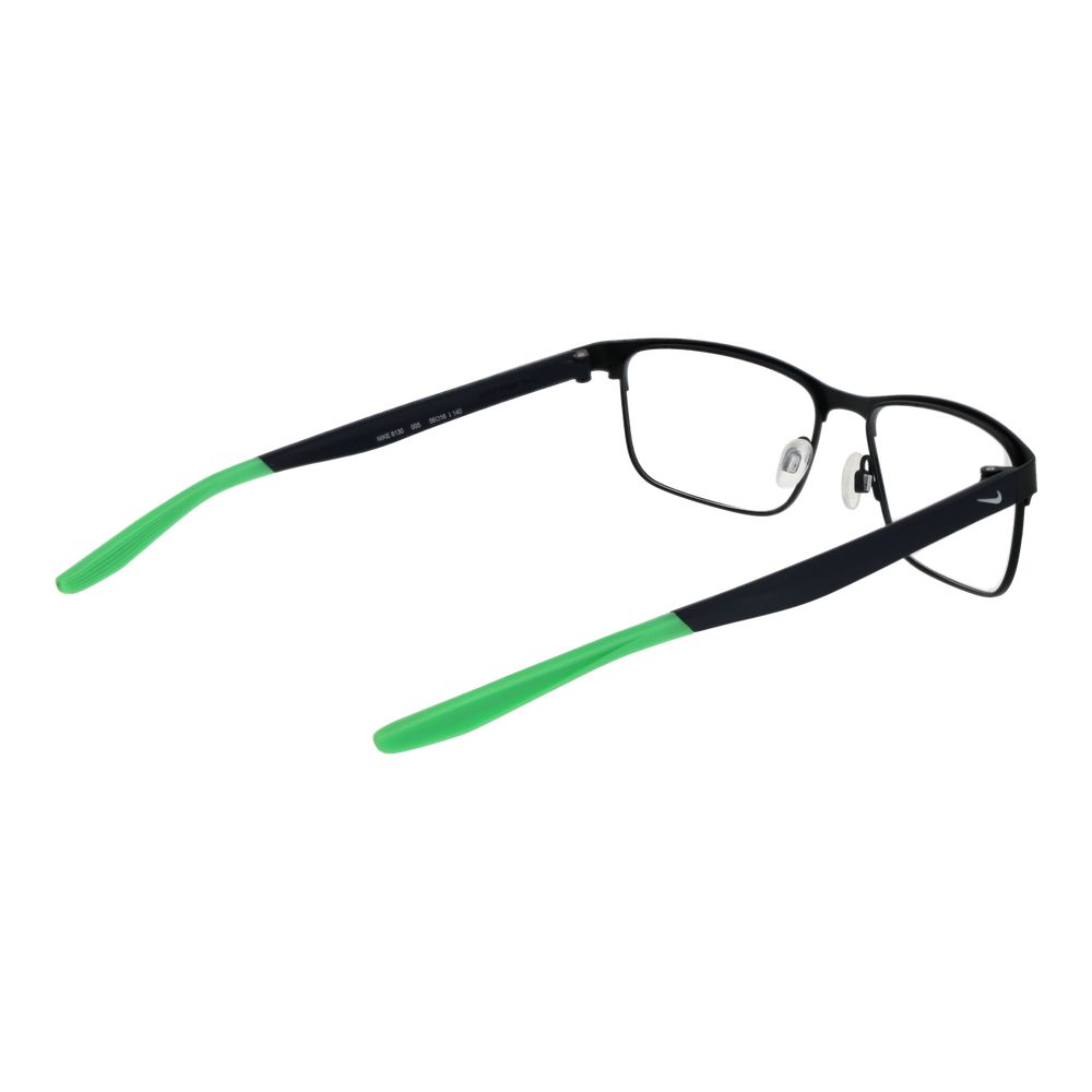 Eyeglasses Frames by Nike for men in stainless steel black features a refined silhouette, showcasing a refined black coloured frame and full-frame frame design for a sophisticated, premium look.