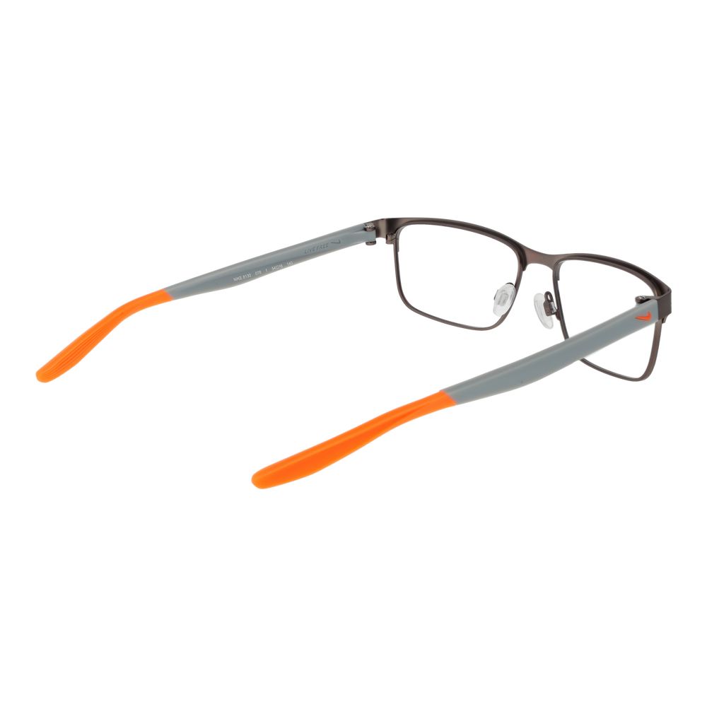 Eyeglasses Frames by Nike for men in stainless steel and black showcases an refined full-frame frame design featuring a sophisticated copper coloured frame for an refined and refined aesthetic.