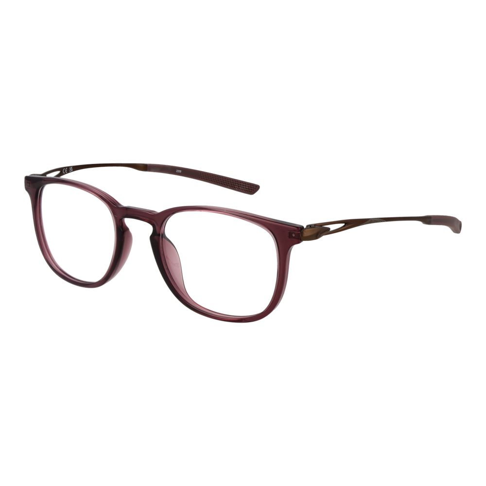 Eyeglasses Frames by Nike for unisex in titanium and brown showcases a refined silhouette, detailed with a rose coloured frame finish and a sophisticated full-frame frame design.