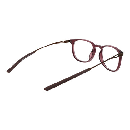 Eyeglasses Frames by Nike for unisex in titanium brown features an refined silhouette, showcasing the refined rose coloured frame and sophisticated full-frame frame design.