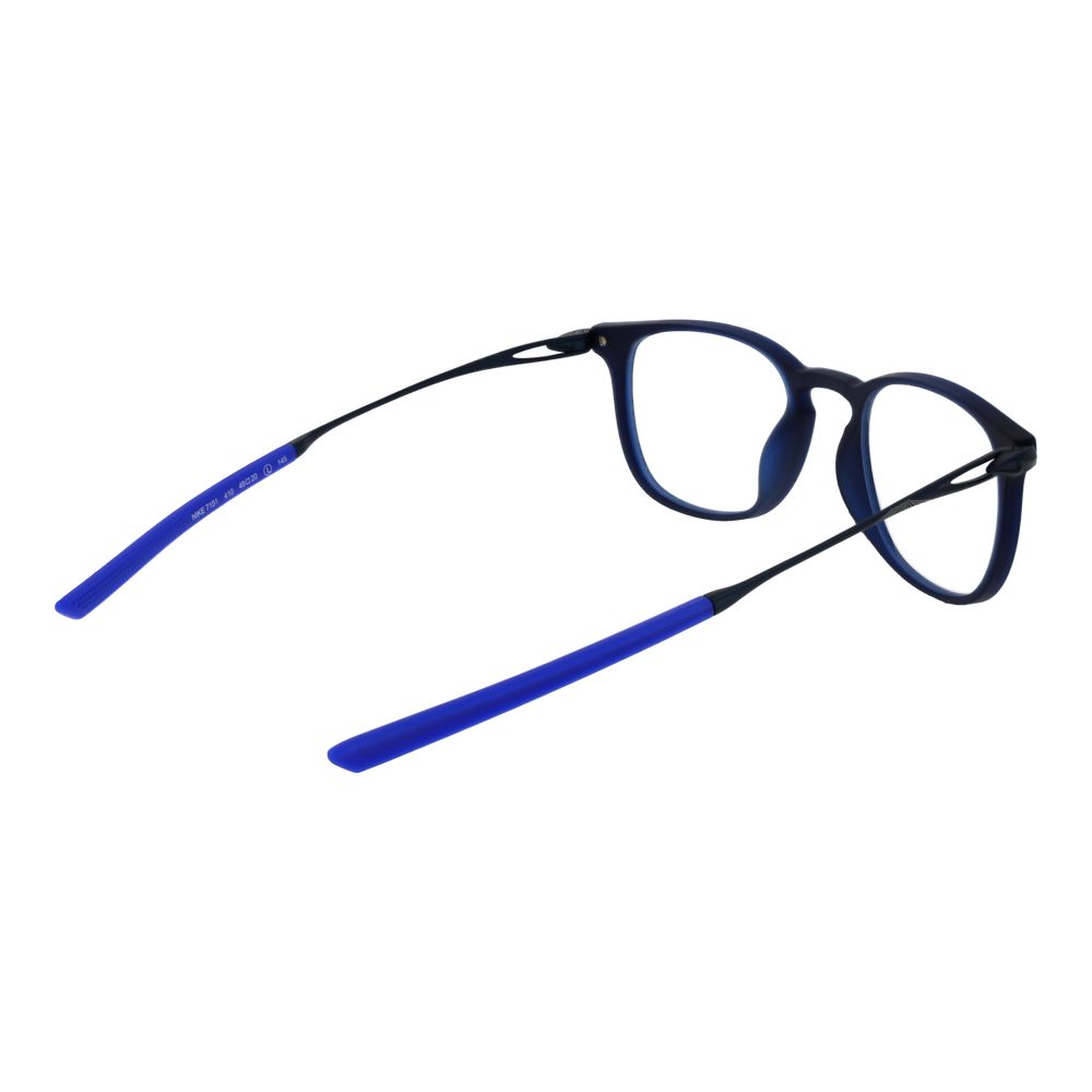 Eyeglasses Frames by Nike for unisex in titanium and blue showcases an refined full-frame frame design featuring a sophisticated blue coloured frame for an refined and refined aesthetic.