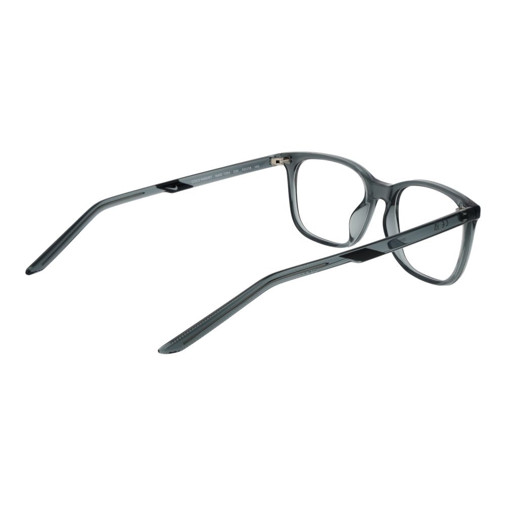 Eyeglasses Frames by Nike for women in stainless steel gray features an refined silhouette, showcasing the refined gray coloured frame and sophisticated full-frame frame design.