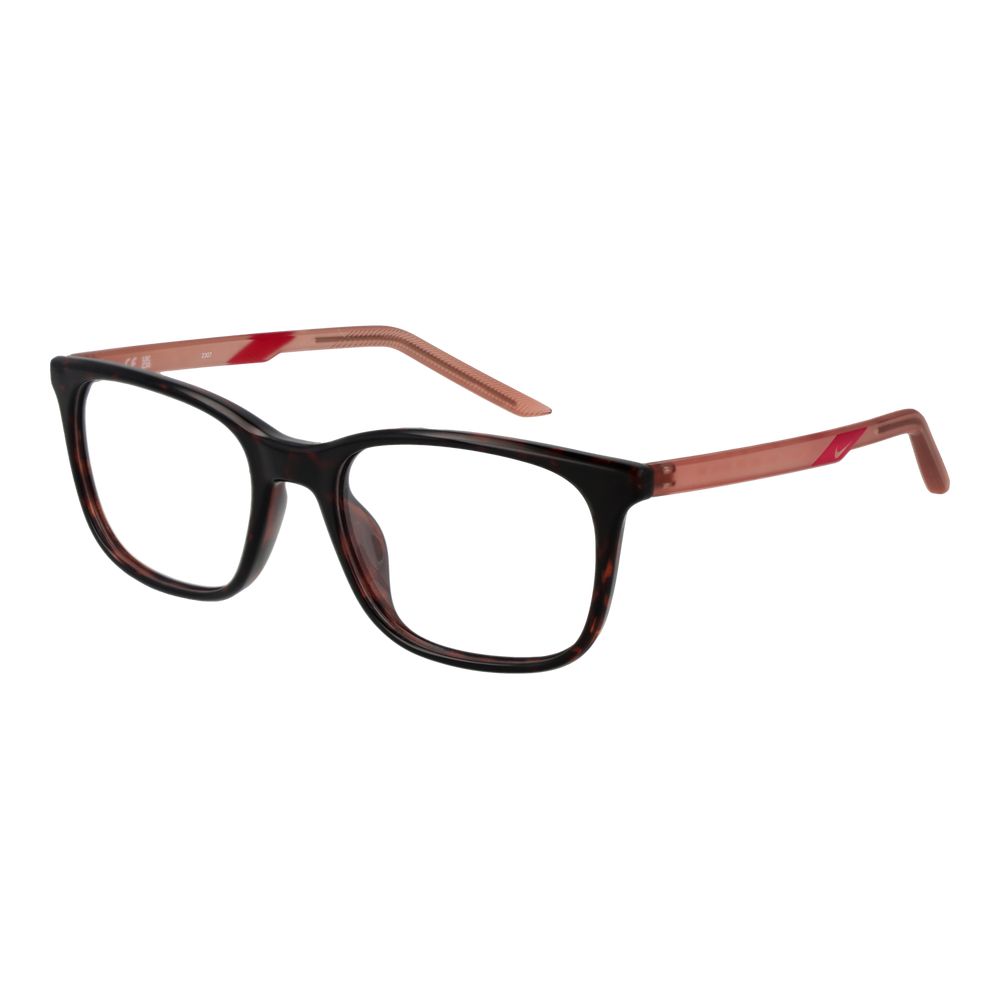 Eyeglasses Frames by Nike for women in stainless steel green showcases a refined full-frame frame design with a refined brown coloured frame finish for a refined and sophisticated look.
