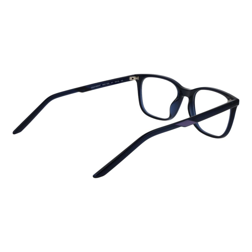 Eyeglasses Frames by Nike for women in stainless steel black showcases a refined full-frame frame design with a refined blue coloured frame finish for a refined and sophisticated look.
