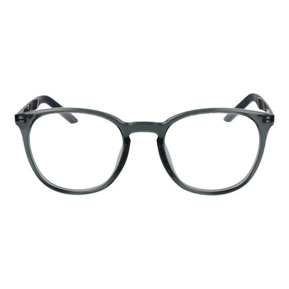 Eyeglasses Frames by Nike for unisex in metal gray features an refined silhouette, showcasing the refined gray coloured frame and sophisticated full-frame frame design.