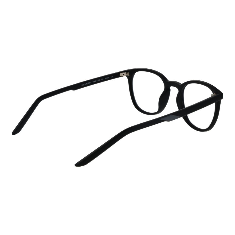 Eyeglasses Frames by Nike for unisex in stainless steel and black showcases a refined silhouette, detailed with a black coloured frame finish and a sophisticated full-frame frame design.