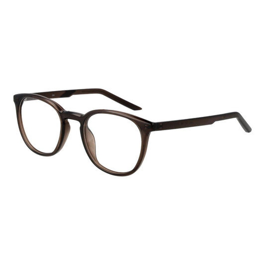 Eyeglasses Frames by Nike for unisex in stainless steel beige features an refined silhouette, showcasing a sophisticated brown coloured frame and refined full-frame frame design for a refined look.