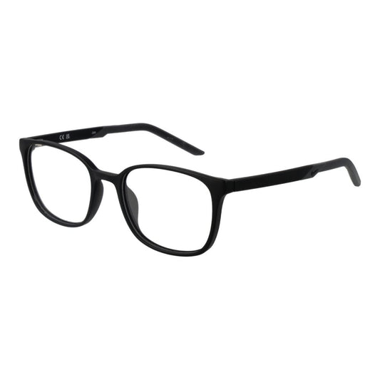 Eyeglasses Frames by Nike for unisex in stainless steel black features an refined silhouette, showcasing the refined black coloured frame and sophisticated full-frame frame design.