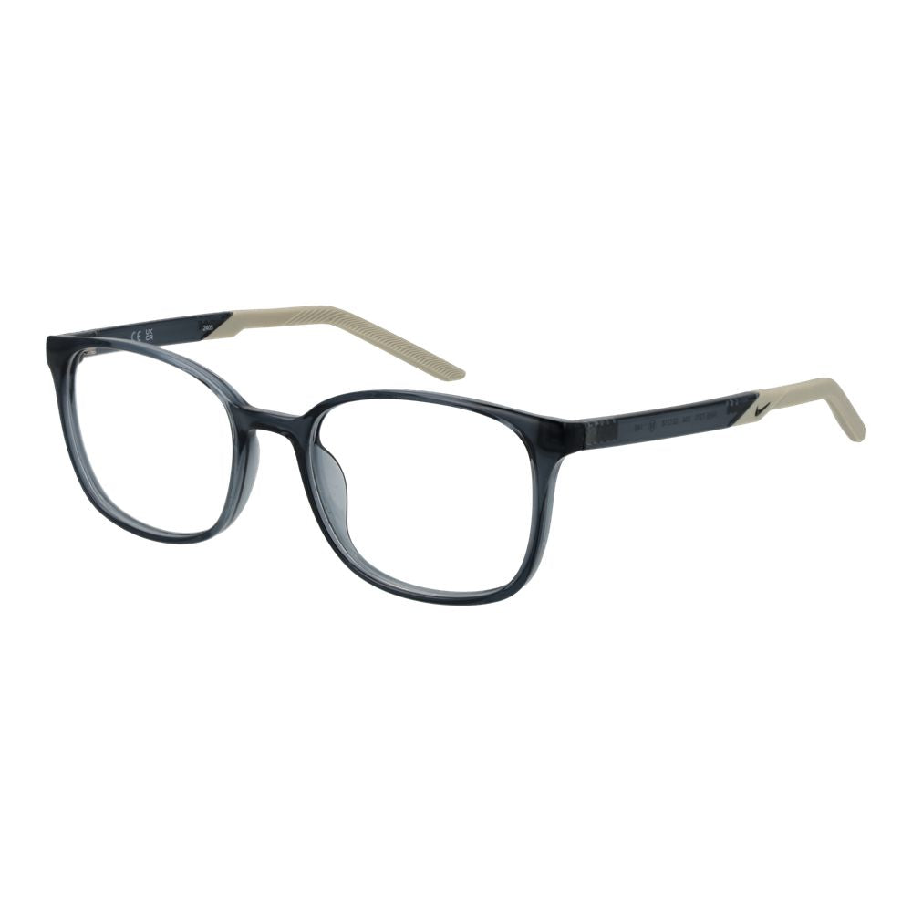 Eyeglasses Frames by Nike for unisex in stainless steel gray features a refined silhouette, showcasing a refined gray coloured frame and full-frame frame design for a sophisticated, premium look.