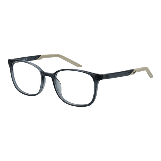 Eyeglasses Frames by Nike for unisex in stainless steel gray features a refined silhouette, showcasing a refined gray coloured frame and full-frame frame design for a sophisticated, premium look.
