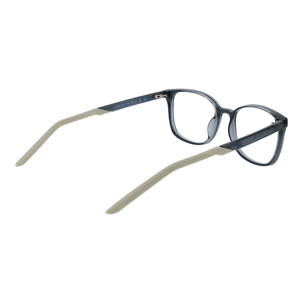 Eyeglasses Frames by Nike for unisex in stainless steel and gray showcases a refined silhouette, detailed with a gray coloured frame finish and a sophisticated full-frame frame design.