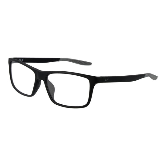 Eyeglasses Frames by Nike for men in stainless steel and black showcases a refined silhouette, detailed with a black coloured frame finish and a sophisticated full-frame frame design.