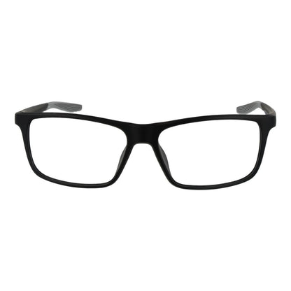 Eyeglasses Frames by Nike for men in stainless steel black features an refined silhouette, showcasing a sophisticated black coloured frame and refined full-frame frame design for a refined look.