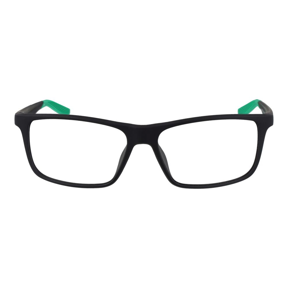 Eyeglasses Frames by Nike for men in stainless steel gray showcases a reflective silhouette, artfully incorporating a sophisticated gray coloured frame with a distinct full-frame frame design.