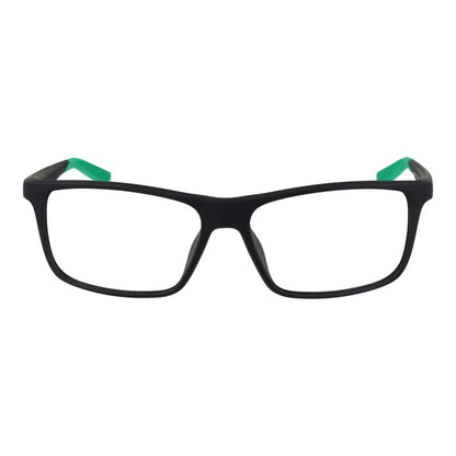 Eyeglasses Frames by Nike for men in stainless steel gray showcases a reflective silhouette, artfully incorporating a sophisticated gray coloured frame with a distinct full-frame frame design.