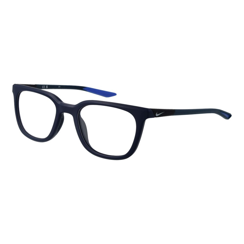 Eyeglasses Frames by Nike for men in metal blue features a refined silhouette, showcasing a refined blue coloured frame and full-frame frame design for a sophisticated, premium look.