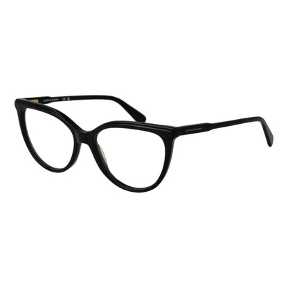 Eyeglasses Frames by Longchamp for women in acetate and black showcases an refined full-frame frame design featuring a sophisticated black coloured frame for an refined and refined aesthetic.